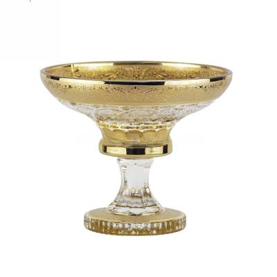 China China Design High End Elegant Gold Glass Bowl for sale