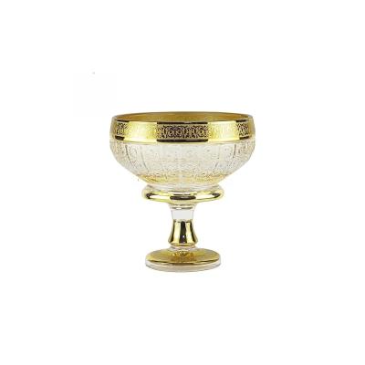 China Wholesale Cheap Fashionable Vintage Universal Embroidery China Gold Glass Bowls for sale