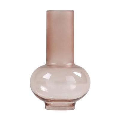 China High quality custom made clear to rose glass vase from Europe for sale