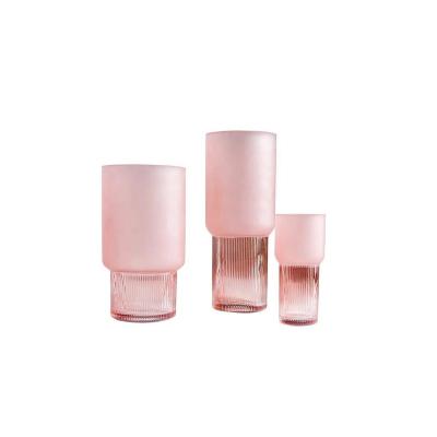 China Europe Long Life Home Decoration Portable High Grade Wear Resistant Cylinder Rub Glass Vases for sale