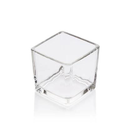 China China 5CM*5CMHigh Quality Custom Square Glass Candle Holder for sale