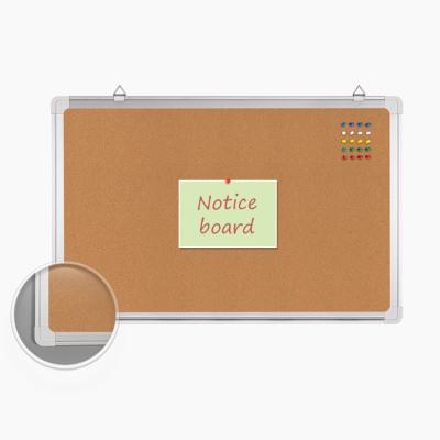 China Wholesale Kindergarten Aluminum Materials Frame Cork Pin Board Notice Bulletin Board Soft For Message for sale