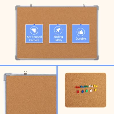 China School Classroom Wall Mounted Fabric Cork Board Softnotice Board For Office Teaching Aluminum Frame Square for sale