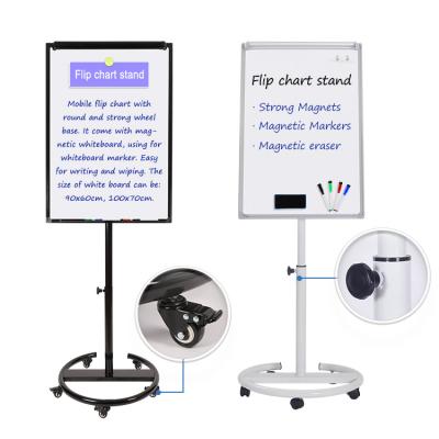 China Mobile Portable Magnetic Whiteboard Easel Office Whiteboard Low Price Flipchart Dry Erase Board Holder for sale