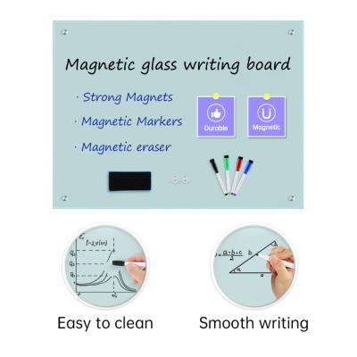 China Durable Writing White Board Tempered Glass Whiteboard For Office Meeting Room Use 60X45 Cm for sale