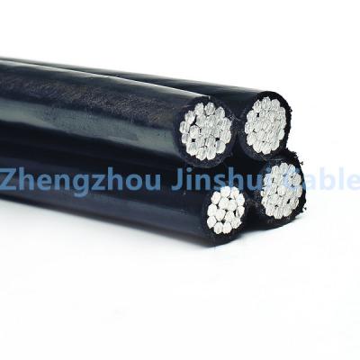 China 10kv 16 Sq Mm Black Electrical Aerial Bundle Cable Outdoor Round Wire for sale