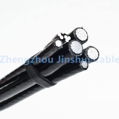 China Overhead Line Fittings Xlpe Power Cable , 70mm / 50mm 4 Core Insulated Aluminum Wire for sale