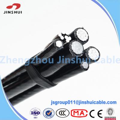 China Street Lighting Triplex Overhead Wire Aluminum Service Cable NASA IEC Standard for sale