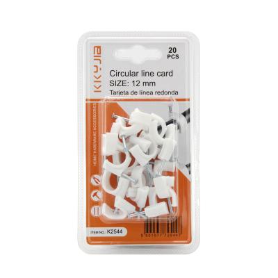 China Factory outlet K2544 stainless steel 12mm cable ties cement nail line card cable holding clips for sale