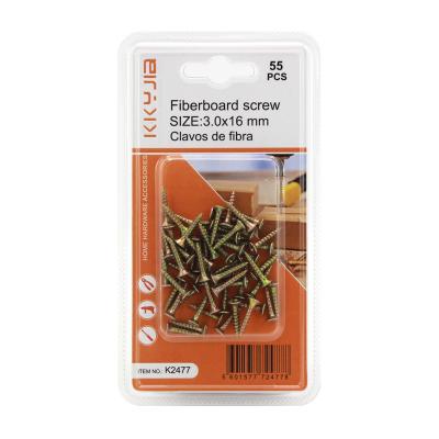 China K2477 New Flat Packing 3x16mm Fiberboard Screw Hardware Accessories Tapping Screws Wholesale and Support OEM for sale