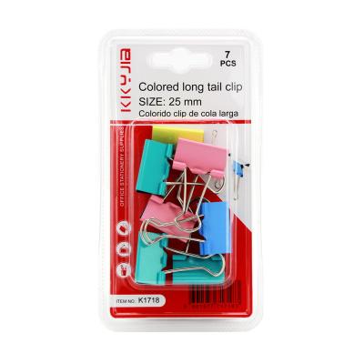 China K1718 New Durable Packaging 25mm Binder Clip Factory Outlet Painting Hardware Wholesale and Support OEM for sale