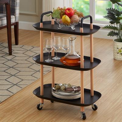 China Eco-friedly Cheap 2/3 Tier Shelves Storage Cabinet Plastic Tool Metal Kitchen Cart Mobile Rack With Wheels for sale