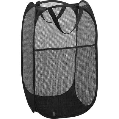 China New Arrival Strong Traveling Foldable Wash Bag Mesh Collapsible Laundry Basket Eco-friendly Durable for sale