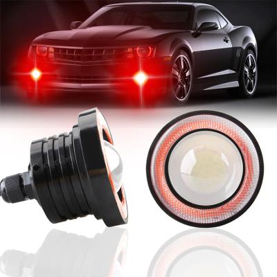 China New Product Aluminum Alloy 3.5 Inch Round Car LED Fog Lamp Bulb 12V Angel Eyes LED Fog Light for sale