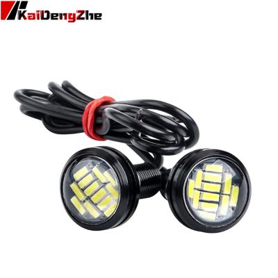 China Universal Kit Good Quality 12V Daytime Running Lights Fog Lamp 12 SMD Eagle Eye Led Car Lights for sale