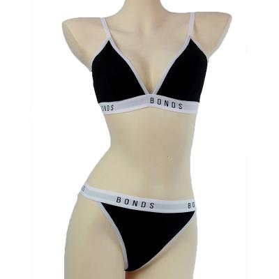 China Wholesale Pump Fashion Women Bralette Top and Panty Set Elastic Sexy Strappy Bralette Custom Made for sale