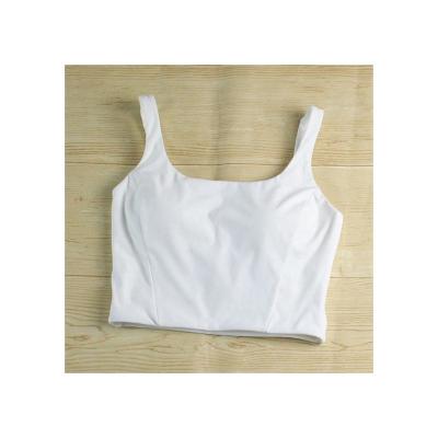 China Comfortable Wholesale Fashion Solid Color Breathable Yoga Bra White Sports Bra for sale