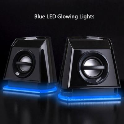 China Adjustable volum control 2.0-channel LED light Speaker with USB powered for sale