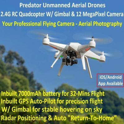 China Predator Unmanned Aerial Vehicle 7CH RC Quadcopter Drone Photography Fly Camera Recorder for sale