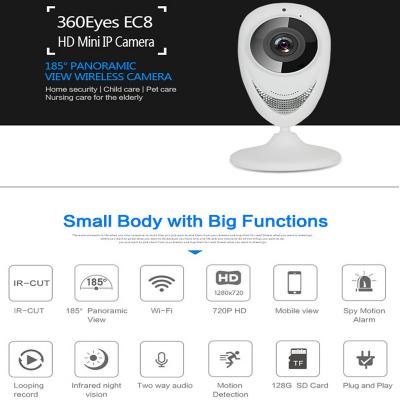 China EC8 HD 720P Mini Wifi IP Camera Wireless P2P Baby Monitor Network Remote CCTV Surveillance DVR Camera Playback on App for sale