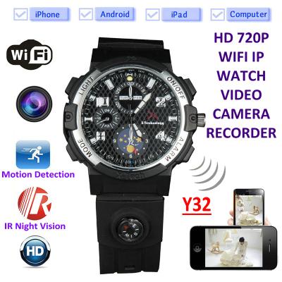 China Y32 32GB 720P WIFI IP Spy Watch Camera Wireless Remote CCTV Video Monitor IR Night Vision Home Security Nanny Camera for sale