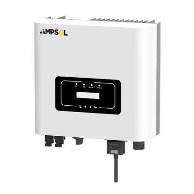 China AMPSOL Single Phase 220V 6000W 6 Watt KW 6Kw Solare String Solar Inverter 330X323X190mm for sale