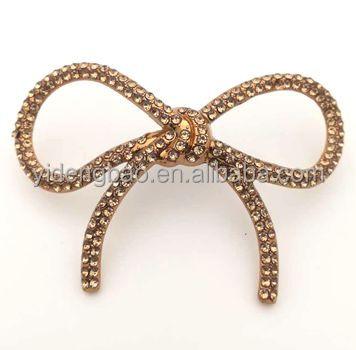 China Latest Fashion Plastic Bowknot Rhinestone Buckle For Lady Shoe Accessory for sale