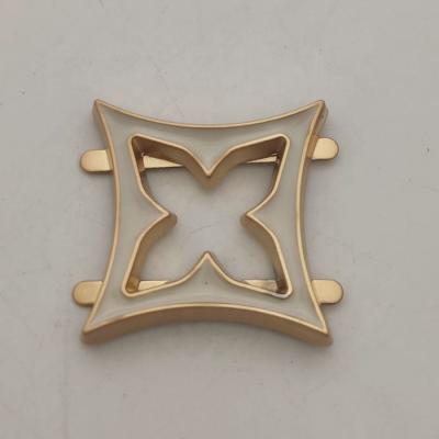 China Zinc Alloy Quadrilateral Core Shoes Decoration Shoe Buckle for sale