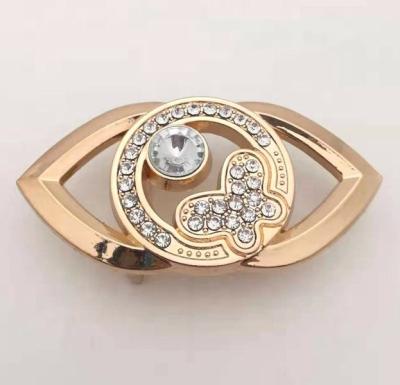 China Zinc Alloy Zircon Belt Buckle Fashion Gold Metal Male Belt Buckle for sale