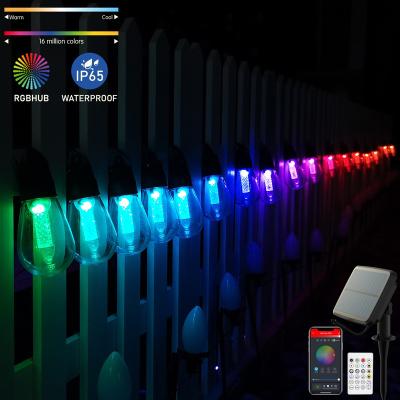 China IP65 S14 LED Bulbs Multi-Color Outdoor Solar Garden 30 String Lights IP65 S14 Smart String Lights Outdoor Patio Yard App Control Unbreakable for sale