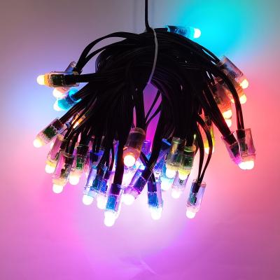 China BLE Colorful Christmas Tree Stander 5.0/4.2 Lights Outdoor Waterproof Fairy String Lights App Control 33Ft 60 LED Twinkle Lights For Xmas Tree for sale