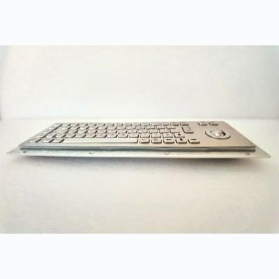 China Waterproof Computer Keyboard KMY Stainless Steel Rugged PC Metal Keyboard With Trackball for sale