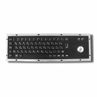 China Other IP65 Self-service Kiosk Stainless Steel Waterproof Black Color Metal Keyboard With Trackball USB Interface for sale