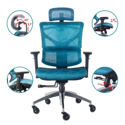 Cina 2021 New Adjustable Modern Executive Office Chair High Back Mesh Chair Office Chair (Height) in vendita