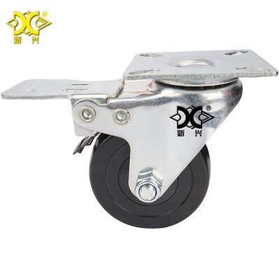 China PIVOT PVC Push Cart Wheels Plate Mount Swivel Caster for sale