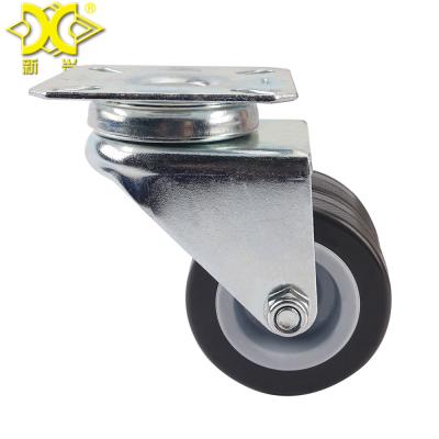 Cina 2 Inch Steel Ball Wringer PU PVC Light Duty Twin Wheel Industrial Caster Wheel For Trolley in vendita