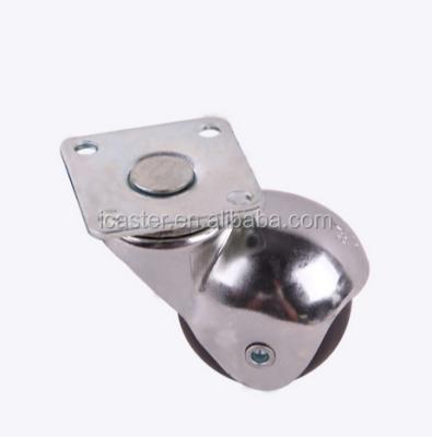 中国 Modern 2 Inch Swivel Ball Caster Nylon Steel Plate Industrial Rigid Roller Wheels For Trolley Cart 販売のため