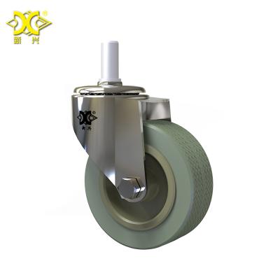 China For Wringer 2 Inch PVC Swivel Low Power Handle Ring Stem Caster Wheel For Cart Trolley Wringer Cleaning Equipment for sale