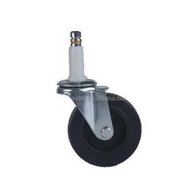 China Factory Price PVC Threaded Stem Casters 3 Inch PVC Industrial Swivel Wheels With Plastic Insert for sale