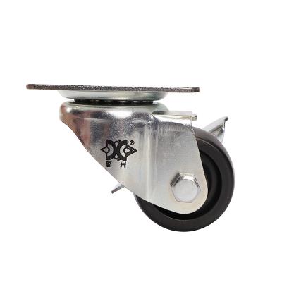 China SWIVEL Industrial Rubber Casters With Brake Wheels Heavy Duty Caster Wheel Swivel Casters Te koop