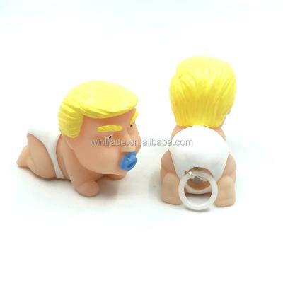 China Used For New Squeeze Promotion Gifts Mobile Trump Fun Joke Rubber Walking Toy for sale