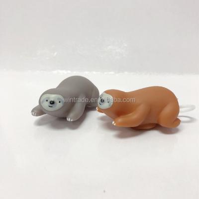 China Used for bath toy & Soft Plastic Animal Shaking Sloth Toy Pull Ring Shaking Sloth Promotion Gifts for sale