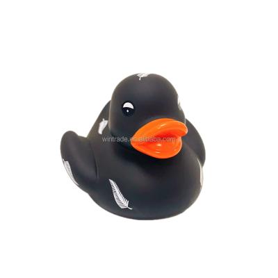 China Bath Toy Floating Black Rubber Duck Toys With Custom Logo Colorful Cute For Baby Bathing And Swimming For Kids for sale