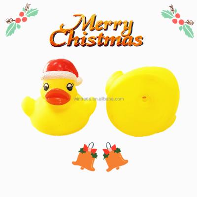 China Yellow Rubber Duck Eco-Friendly Vinyl Bath Toy Christmas Mini Floating Ducks For Kids for sale