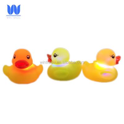 China Bath Toy Bath Fishing Toy Game Floating Led Rubber Lighted Duck for sale