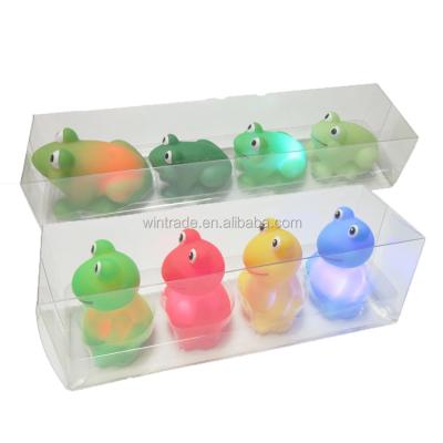 China Toy Float Light Up Frog Rubber Animal Bath Toy Set For Babies All Ages for sale