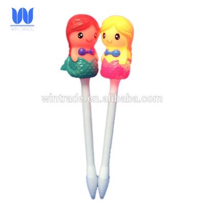 China Pen New Novelty Toy Stationery LED Mermaid Promotional Colorful Plastic Pen for sale