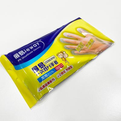 China Transparent household hdpe plastic pe glove comfortable for food prepare for sale