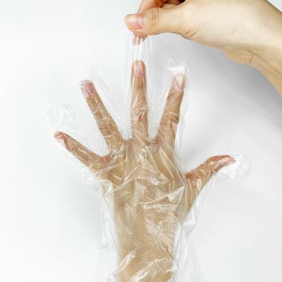 China Food Grade Safe Transparent HDPE Gloves Disposable Food Grade Pe For Washing Food for sale