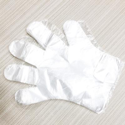 China Durable Plastic Transparent Disposable PE Gloves Household PE Food Disposable Gloves for sale